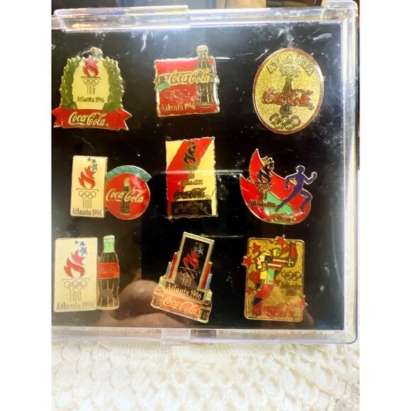 Coca-Cola Olympic Pin Set Atlanta 1996 Collectible Memorabilia Vintage Enamel Pi - Picture 11 of 11